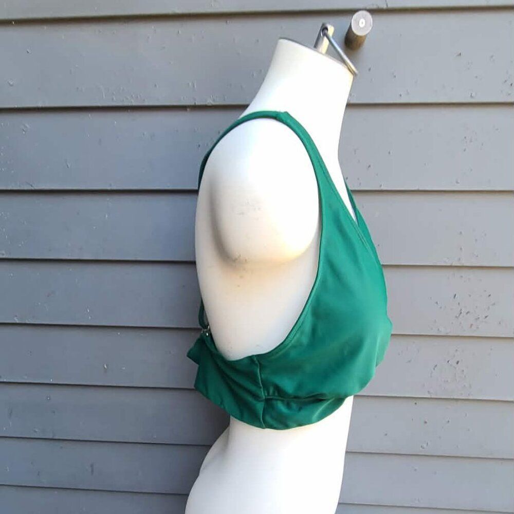 Forest Green Bikini Top size 16W Source Unknown